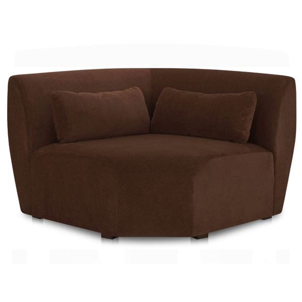 BNIB - Moe's - Amelia Modular Corner Chair Chestnut - MSRP $2,099.00 - FO-1013-03 - 45.50" W x 45.50