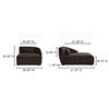 Image 6 : BNIB - Moe's - Amelia Modular Right Arm Facing Chaise Espresso - MSRP $2,549.00 - FO-1015-20 - 50.50