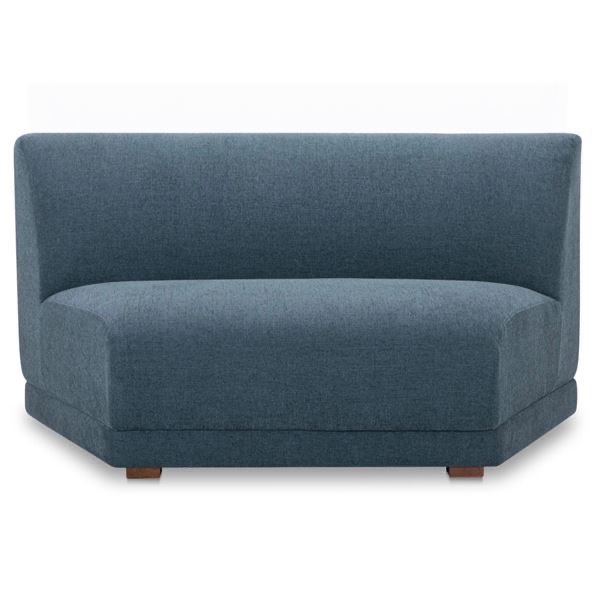 BNIB - Moe's - Fraser Modular Wedge Slipper Chair Deep Blue - MSRP $2,449.00 - FO-1035-19 - 62.5" W
