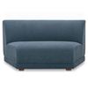 Image 1 : BNIB - Moe's - Fraser Modular Wedge Slipper Chair Deep Blue - MSRP $2,449.00 - FO-1035-19 - 62.5" W 