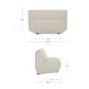 Image 3 : BNIB - Moe's - Fraser Modular Wedge Slipper Chair Off White - MSRP $2,449.00 - FO-1035-05 - 62.5" W 