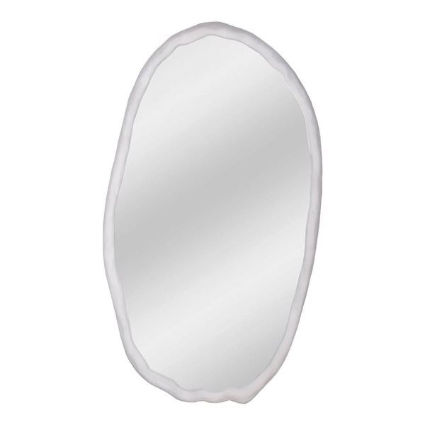 BNIB - Moe's - Foundry Oval Mirror in White - MSRP $939.00 - FI-1113-18 - 28.0" W X 1.5"Dx50.0"H
