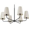 Image 3 : BNIB - Moes - Mathis Chandelier Black - MSRP $1,270 - EL-1001-02 - 37.1" W x 37.1" D x 50" H