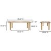 Image 3 : BNIB - Moes - Milo Small Dining Table Oak - MSRP $2,999 - FC-1001-24-0 - 78" W x 39" D x 30" H