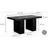 Image 5 : BNIB - Moe's Home Collection - Only Top Aurelius 2 Outdoor Dining Table in Black Fiber-Reinforced Co