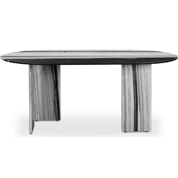 BNIB - Moes - Celia Oval Dining Table Panda Marble - MSRP $3,949 - JD-1075-37-0 - 72" W x 40" D x 30