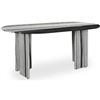 Image 2 : BNIB - Moes - Celia Oval Dining Table Panda Marble - MSRP $3,949 - JD-1075-37-0 - 72" W x 40" D x 30