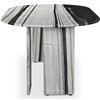Image 3 : BNIB - Moes - Celia Oval Dining Table Panda Marble - MSRP $3,949 - JD-1075-37-0 - 72" W x 40" D x 30
