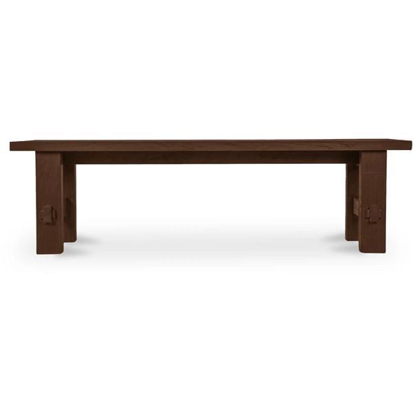 BNIB - Moe's Esmond Outdoor Dining Bench - Brown - MSRP $839 - TA-1007-03-0 - 64"W x 16"D x 18"H