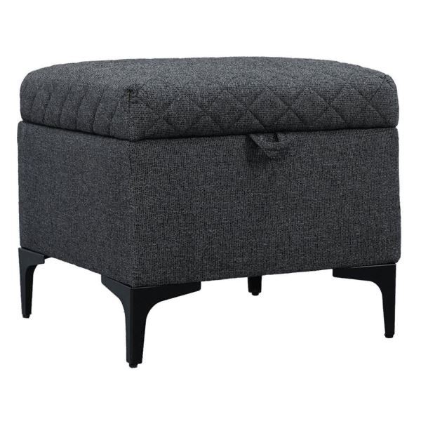 BNIB - LH Home Reece Storage Ottoman - Charcoal Grey, RV: $596.25 CAD (REC024-CGR) - 19.7 x 19.7 x 1