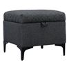 Image 1 : BNIB - LH Home Reece Storage Ottoman - Charcoal Grey, RV: $596.25 CAD (REC024-CGR) - 19.7 x 19.7 x 1