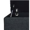 Image 4 : BNIB - LH Home Reece Storage Ottoman - Charcoal Grey, RV: $596.25 CAD (REC024-CGR) - 19.7 x 19.7 x 1