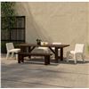 Image 3 : BNIB - Moe's Esmond Outdoor Dining Bench - Brown - MSRP $839 - TA-1007-03-0 - 64"W x 16"D x 18"H