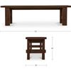 Image 4 : BNIB - Moe's Esmond Outdoor Dining Bench - Brown - MSRP $839 - TA-1007-03-0 - 64"W x 16"D x 18"H