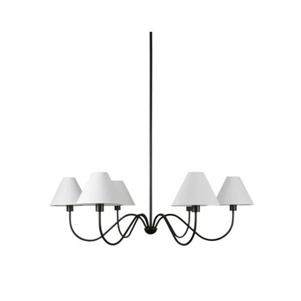 BNIB - Moes - Whitney Chandelier Blackened Bronze - MSRP $1,099 - EL-1003-02 - 47.25" W x 47.25" D x