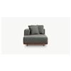 Image 2 : BNIB - Sundays Sunny Days Modular Outdoor Chaise Left Facing - Pepper - MSRP $4,475 - Item # OUT-MO-