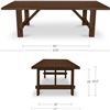 Image 3 : BNIB - Moe's Esmond Outdoor Dining Table - Brown - Msrp $4299 - TA-1008-03-0 - 98"W x 42"D x 30"H