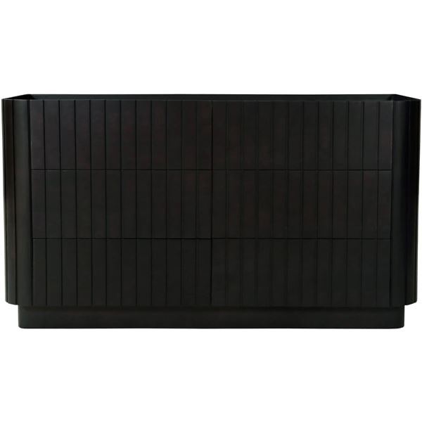 BNIB - Moe's - Povera 6 Drawer Dresser in Black - MSRP $2,849.00 - JD-1062-02 - 51.0" W X 20.0" D X