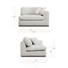 Image 6 : BNIB - Moes - Rue Modular - Right Arm Facing Chair - Off-White - MSRP $2,099 - MO-1008-18 - 47.6" W 
