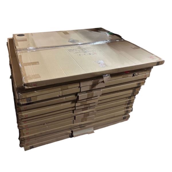 Pallet of approx. 42in Round Glass Tops - Qty: Approx 17 pcs