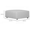 Image 4 : BNIB - Moes - Lyric Modular - Ottoman - Oatmeal - MSRP $729 - MT-1026-34 - 41" W x 39" D x 17" H
