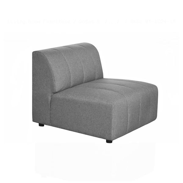 BNIB - Moes - Lyric Modular - Slipper Chair - Grey - MSRP $729 - MT-1024-15 - 32" W x 39" D x 29" H