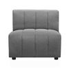 Image 2 : BNIB - Moes - Lyric Modular - Slipper Chair - Grey - MSRP $729 - MT-1024-15 - 32" W x 39" D x 29" H