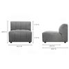 Image 6 : BNIB - Moes - Lyric Modular - Slipper Chair - Grey - MSRP $729 - MT-1024-15 - 32" W x 39" D x 29" H