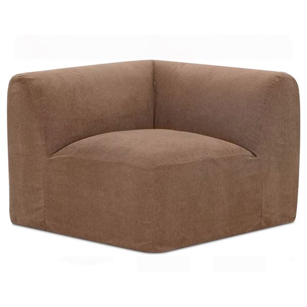 BNIB - Moe's - Isla Modular Mocha Corner Chair - MSRP $1,499.00 - Item # OA-1081-03 - 41.7" W x 41.7