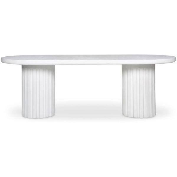 BNIB - Moes - Eris Oval Dining Table - White - MSRP $3,899 - JK-1011-18-0 - 86.5" W x 35.5" D x 30"