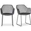 Image 2 : BNIB - Moe's - Honolulu Chair - Black - Set of 2 - MSRP $339 - Item # QX-1007-02 - 22" W - 22" D - 3