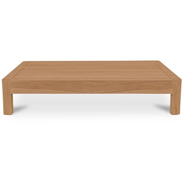 BNIB - Moe's - Enzo Outdoor Side Table - Natural - MSRP $879 - Item # TA-1003-24 - 35.5" W - 28" D -