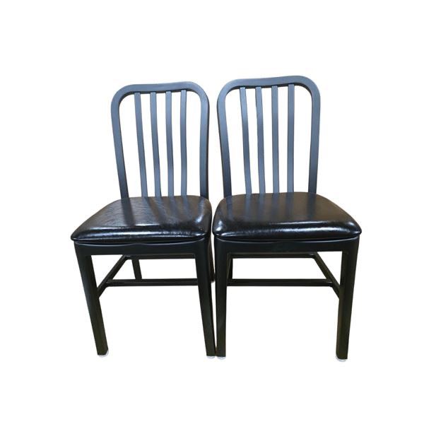 New - Set of 2 FatBurger Dining Chairs - 15"W x 15"D x 33"H