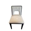 Image 1 : Cutout Back Beige Leatherette Dining Chair...