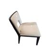 Image 2 : Cutout Back Beige Leatherette Dining Chair...