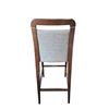 Image 3 : Modern Gray Fabric Dark Wood Frame Barstool...