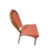 Image 2 : Woven Pattern Red White Bistro Chair...