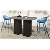 Image 2 : New - Moe's - Piazza Outdoor Barstool - Blue - Set of Two - MSRP $289 - Item # QX-1004-26 - 19.29" W