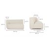 Image 5 : BNIB - Moes - Yoon Modular Left Facing 2-Seat Chaise - Sweet Cream - MSRP $2,999 - JM-1017-05 - 59.5