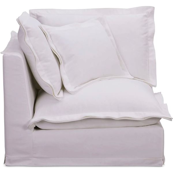 BNIB - Moe's Olivia Modular White Corner Chair - Msrp $1549 - UB-1025-18 - 40"W x 40"D x 31.75"H