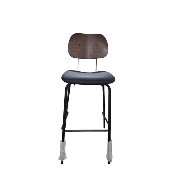 New - Set of 2 Giotto Barstool Upholstered - FA-1051-H75-STWP - Matte Black