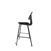 Image 3 : New - Set of 2 Giotto Barstool Upholstered - FA-1051-H75-STWP - Matte Black