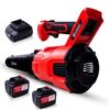 Image 1 : OUTIGO 21V Cordless Leaf Blower (Model JBCF001) - 150MPH, 450CFM - Red, Includes 2 x 4.5 Ah Batterie