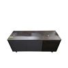 Image 1 : Modern Low-Profile Storage Credenza with Gold Accents - 55"W 18"D 24"H