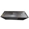 Image 3 : Modern Low-Profile Storage Credenza with Gold Accents - 55"W 18"D 24"H