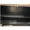 Image 5 : Modern Low-Profile Storage Credenza with Gold Accents - 55"W 18"D 24"H