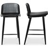Image 1 : New - Moe's - Looey Counter Stool - Set of 2 - Black - MSRP $289.00 - Item # QX-1008-02 - 18" W x 20