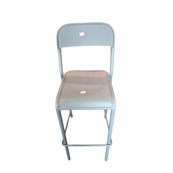 Modern Matte Gray Folding Metal Barstool...