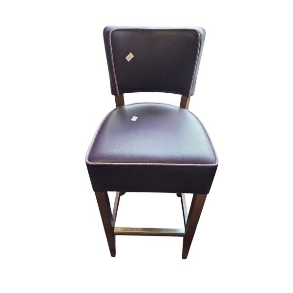 Modern Purple Leatherette Wood Barstool...