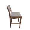 Image 2 : Modern Upholstered Gray Fabric Barstool...